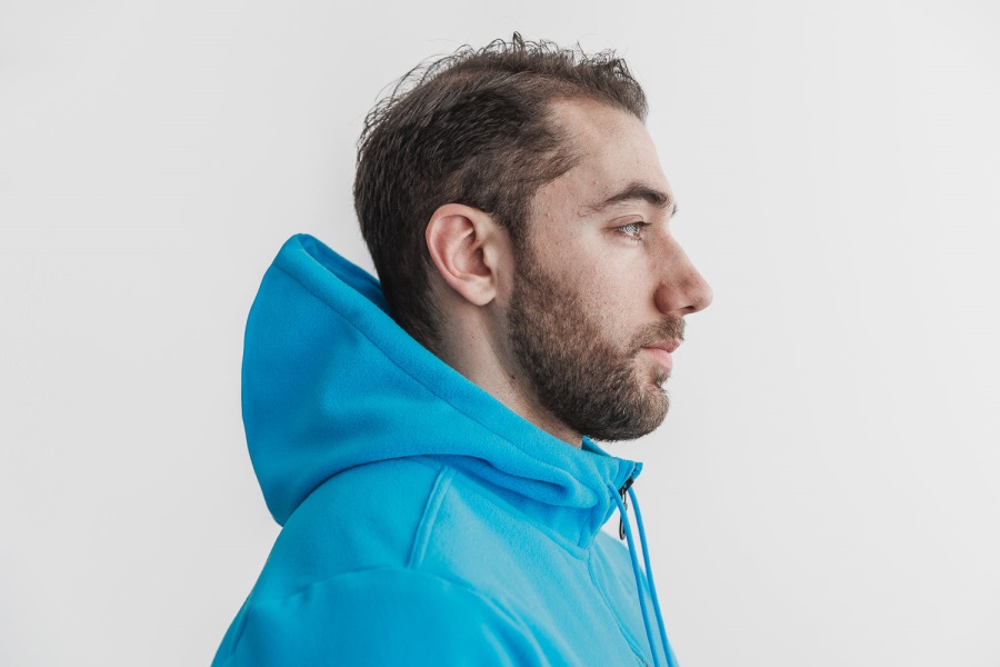 NOBULL Men's Arctic Zip-Up Jacket (Neon) Blue