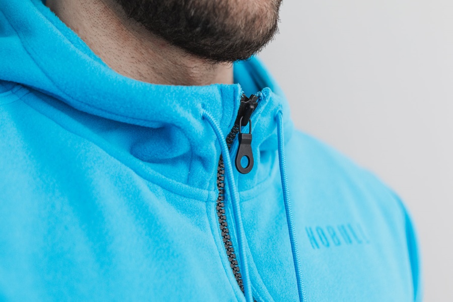 NOBULL Men's Arctic Zip-Up Jacket (Neon) Blue