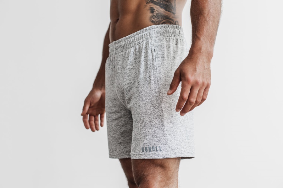 NOBULL Men's Lightweight Knit Short 7" White
