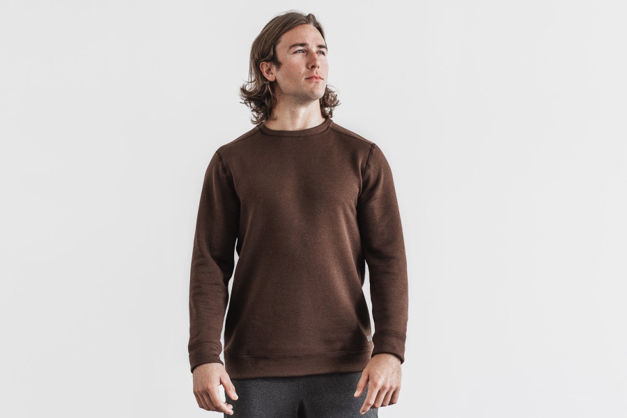 NOBULL Men's Performance Crew Sweatshirt Mocha