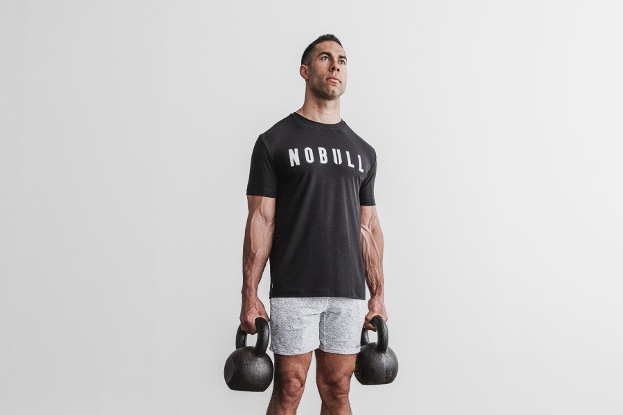 NOBULL Men's Tee (Classic Colors) Black White