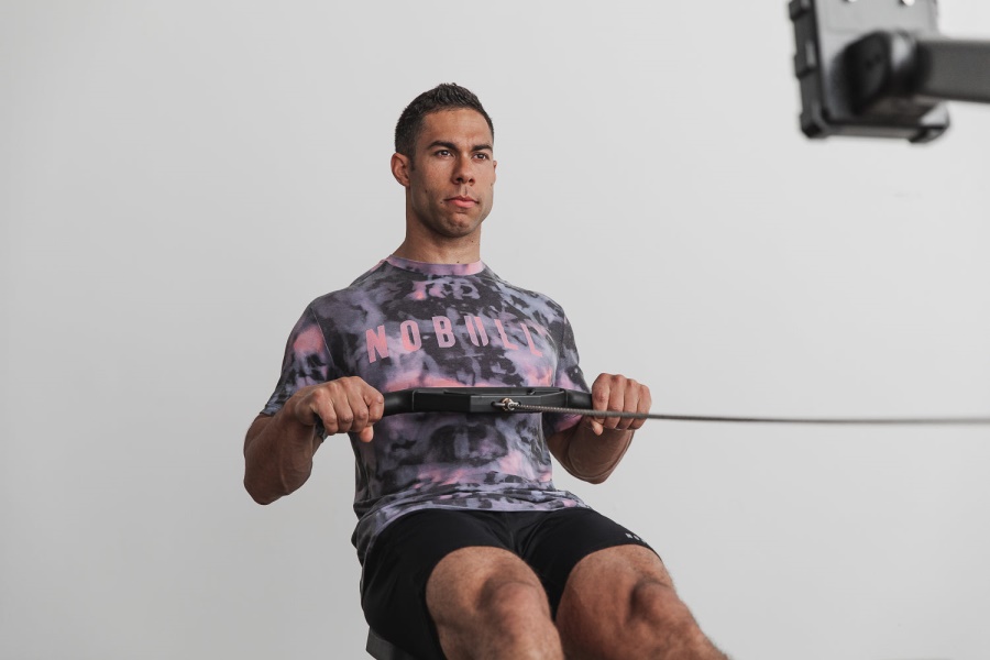 NOBULL Men's Tee (Tie-Dye) Pink & Black