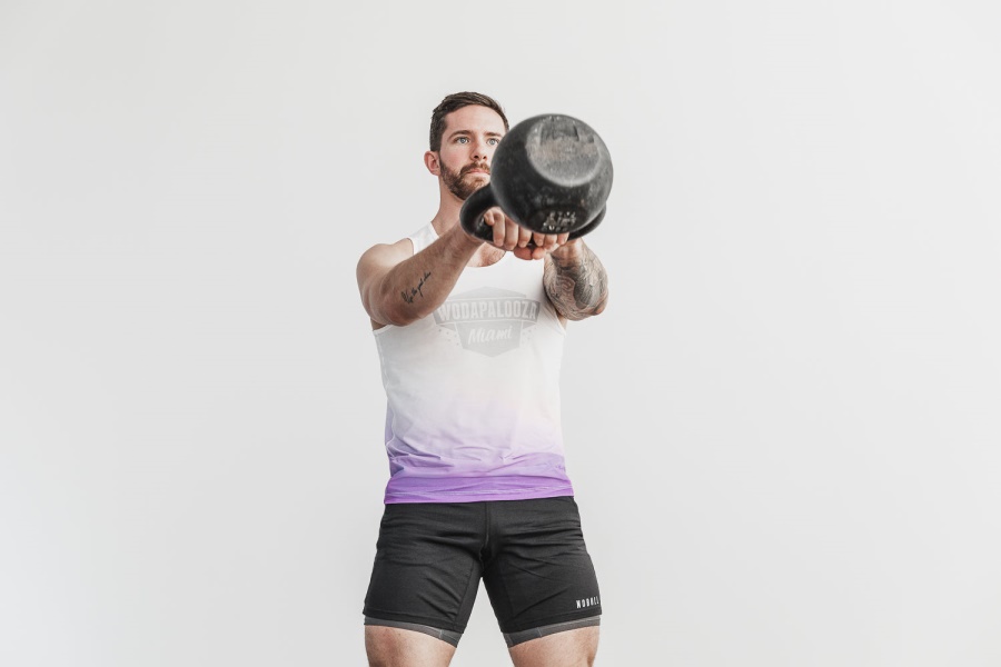 NOBULL Men's Wodapalooza Tank (Dip-Dye) Raspberry