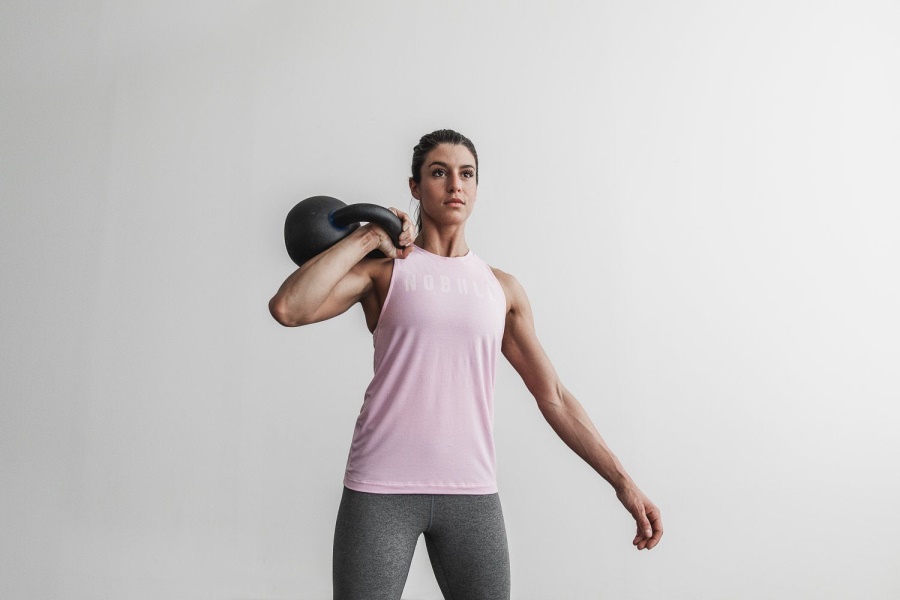 NOBULL Women's High-Neck Tank (Bright Color) Pink