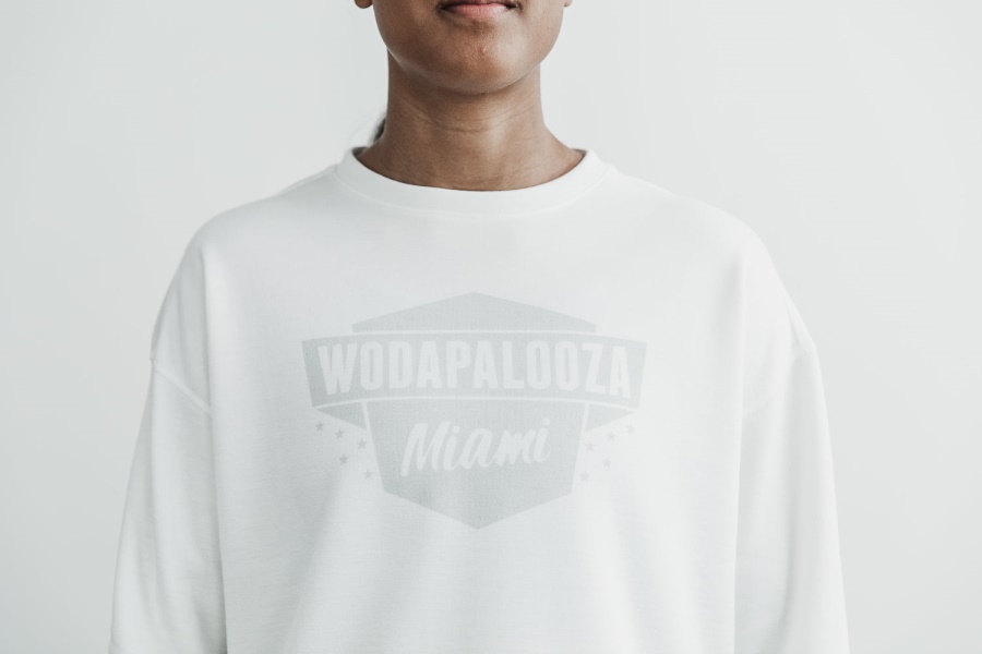 NOBULL Women's Wodapalooza Crew Sweatshirt White